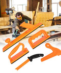 5-piece ABS Push Block Stick Set for Woodworking Tools in workshop, ergonomic grip safety kit for table saws, band saws, planers