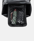 Waterproof Under Seat Saddle Bag For Bike With 1.5L Capacity showing internal mesh pocket with contents visible