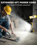 Ultra Bright 10000 Lumen Portable Work Light With Stand, 72 COB LEDs, 6500K Daylight, IP66 Waterproof For Indoor And Outdoor Jobs
