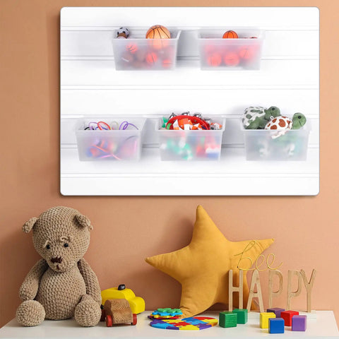 12 Pack Clear Slatwall Storage Bins For Garage Organization Durable Plastic Bins For Tools And Small Parts Wall Mounted Slatwall Containers See Through Design For Quick Access Neat And Handy