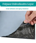 Ridiculously Durable Peel And Stick Waterproof Roofing Roll 39 X 32 Foot Self Adhesive Polyethylene Leak Blocker with visible self-adhesive layer.