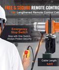 Person operating 1 Ton Electric Chain Hoist Workhorse With 10 Ft Lift Height And 10 Ft Per Minute Speed 120V Single Phase Overhead Crane G100