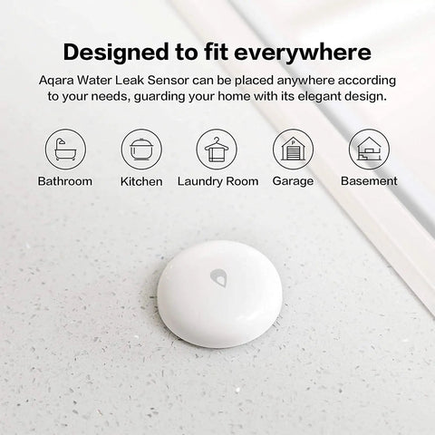Water Leak Sensor For Smart Home, Zigbee Wireless Leak Detector With App Alerts, Alarm System Ready, IFTTT Compatible on countertop