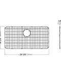 Dimensions of Stainless Steel Bottom Grid For KD1US33B Kitchen Sink Custom Fit Durable Chrome Plated Grid