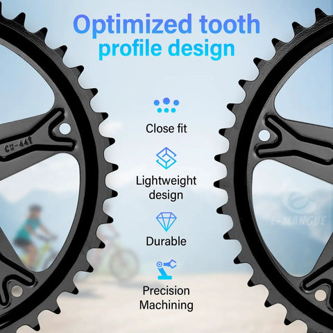 Optimized tooth profile design of 52T Chainring For Bafang Mid Motor Kit Electric Bike Replacement Sprocket Fits Bafang 01 02 Series
