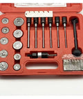 Heavy Duty 24 To 40mm Valve Seat Reamer Kit For Cars And Trucks Includes Hard Alloy Grader Handle Cutter Stem And Electric Bracket To Repair Engine Heads Like A Real Pro On Any Daily Ride Without Shelling Out Dough For Shop Help., red case with cutters and handle