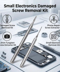 Heavy Duty Stripped Screw Extractor Kit With Precision 1.3Mm Tungsten Steel Drill Bits seen with phone repair tools.
