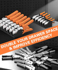Expandable Magnetic Plier Organizer With 0.51 0.71 And 0.87 Inch Slots, Modular Tool Box And Drawer Organizer For Tools, 24 Holder Plier Rack