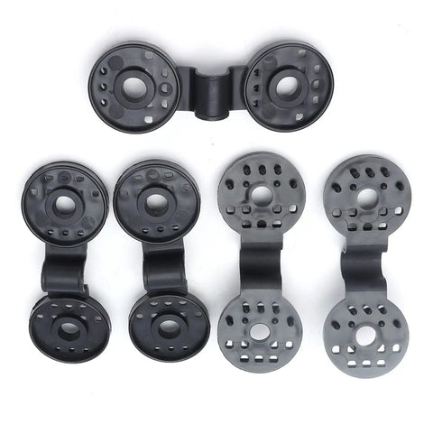 Shading Net Clips 20 Pcs Tough As Nails Durable Greenhouse Clamps with double buckle locking, black PE material, top view