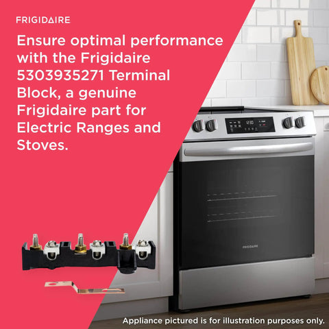 Premium Terminal Block For Electric Ranges And Stoves Black Replacement Part with stove in kitchen background