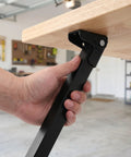 2 Pack Heavy Duty Folding Table Legs Made Of Metal With Self Locking Mechanism Easy Assembly Replacement Brackets shown being locked