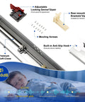 Beefy Heavy Duty 18 Inch Undermount Drawer Slides With Soft Close Full Extension Bottom Mount Cabinet Rails Zinc Plated 85 Lb Capacity Includes Mounting Hardware For Multi Drawer Replacement, soft-close parts and screws