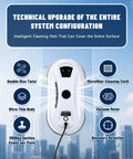 Automatic Window Cleaning Robot With AI Navigation And Edge Detection, Powerful Suction For High Rise Glass And Large Bay Windows