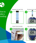 Ultra Glucose Test Strips For Daily Blood Sugar Testing 120 Count Fast Results With DoubleSure Technology usage steps guide
