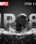 20 Pack Waterproof Nylon Adjustable Cable Glands 1/2 Inch NPT For 6-12mm Cables With Gaskets IP68 Seal displayed with water