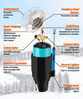 Portable Golf Cart Heater With Cup Holder And Gas Regulator, 6200 BTU Propane Heater With Windproof USB Igniter in parts
