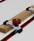 Two Slick 24 Inch Universal T Tracks With Predrilled Holes Heavy Duty Aluminum Extrusion For Workbenches Jigs Fixtures And Router Tables with HoldDown clamps.