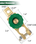 Battery Quick Disconnect Switch Top Post Kill Switch for Boat Car Truck RV Camper Tractor Vehicles with dimensions
