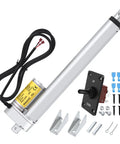 12V Beefy Fast Linear Actuator With 10 Millimeters Per Second Maximum Speed, 10 Inch Stroke, Heavy Duty 330 Pound 1500N Push Pull Actuator