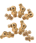 Copper Oil Nozzle Kit With 9 Pieces Straight And Angled Grease Fittings For Cars And Excavators, Heavy Duty Copper Nipples