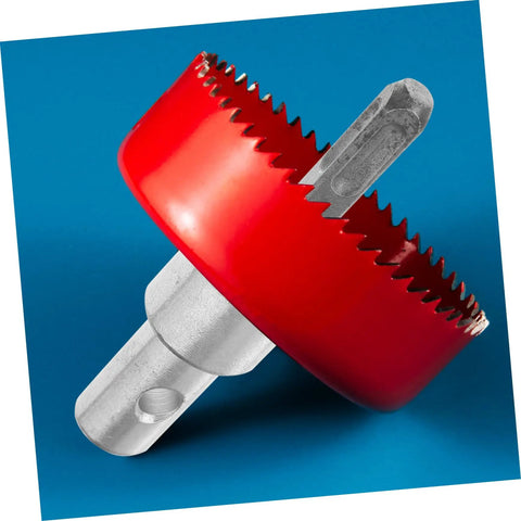 Beefy Pro Grade Drill Bit Adapter for Hammer Drills and Earth Augers 1 Inch Chuck Converter in red with steel base