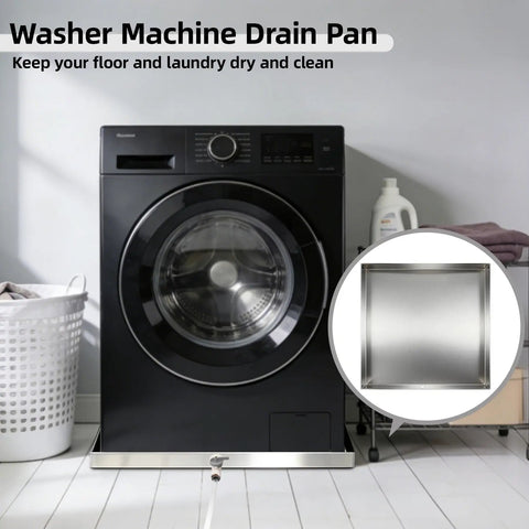 32 By 30 By 2.5 Inch Heavy Duty 304 Stainless Steel Washing Machine Pan under laundry washer
