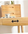 Retro Style Cabinet Door Pull Handles 1 Set Sturdy Furniture Grips For Cabinets Closets And Dressers Vintage Design Easy To Open No Burrs For A Comfy Touch installed on wooden drawer
