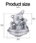 Front view of AULINK 904-801 mechanical vacuum pump for 6.5L V8 diesel, aluminum body with mounting flange.