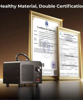 Beast High Capacity Ozone Machine Odor Remover For Home Car Office And Industrial Use, 48000mg O3 Ionizer Air Purifier, certifications shown.