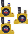 Industrial Turbine Vibrator For Pneumatic Systems One Eighth Inch Port High Speed Vibration With Hopper Golden Finish