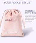 Dang Quick Stitch Gun For Clothes, Lightning Fast Sewing Mender With Micro Fasteners, Slick Handheld Garment Repair Tool, No Sweat Pocket Packing Fixer For Pants And Shirts, Pink in a soft, pink travel pouch.