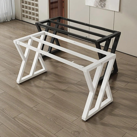 Built Tough Metal Table Legs With Bold Industrial Style Sturdy Welded Steel Base in white and black color options.