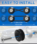 Universal Car Bumper Clips With Quick Release Tabs Heavy Duty Aluminum Bumper Fasteners Kit Black shown with dimensions