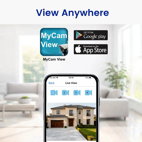 Plug And Play DIY Wireless Security Camera System With 7 Inch Touchscreen Monitor And Two 720p Cameras No Monthly Fees app view