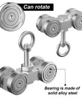 4 Wheel Unistrut Trolley Assembly Kit With M10 Bolt And Lifting Eye Nuts, Silent Operation, For 1-5/8-Inch Strut Channel, Steel Construction