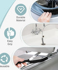 All In One Dryer Vent Cleaning Kit With Refrigerator Coil Brush And Lint Trap Remover For Home Appliances Dryer Filter And Condenser Clean Up Duct Cleaning Tool Set For Vents Coils Traps And Appliances, reusable brush set