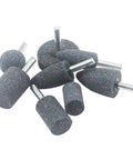 8 Pcs Assorted Drill Grinding Stones With One Quarter Inch Shank Aluminum Oxide Mounted Grinding Bits For Rotary Tools Sharpens Edges Deburrs Shapes
