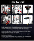 Instructions showing how to use the Drill Powered Wire Stripper Machine For Scrap Copper Cable 0.06 To 1 Inch Range With Easy Crank Or Drill Attachment.