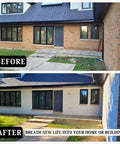 Pro Grade Semi Transparent Silicate Stain Bonds Deep Into Brick Stone Concrete Creating A Breathable Finish That Hella Outlasts Peeling Paint Keeps Your Masonry Looking Fire Interior Or Exterior 5 Gallon before and after masonry transformation