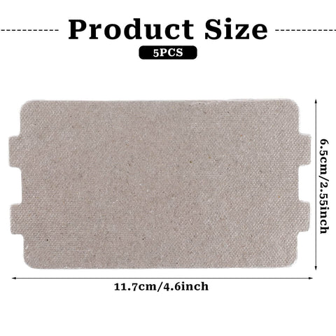 Five Pack Microwave Waveguide Covers Mica Sheet Slice 117x65 Mm Universal Heat Insulation Waveguide Cover Product Size