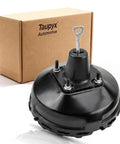 Straight Drop In Vacuum Power Brake Booster Replacement Fits 1995 1997 Chevy Blazer S10 with black casing and mounting bolts.