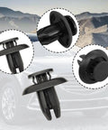30-Piece Push Type Retainer Clip Set for Bumper Engine Cover and Fender Splash Shield Compatible with Mazda and Toyota