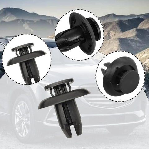 30-Piece Push Type Retainer Clip Set for Bumper Engine Cover and Fender Splash Shield Compatible with Mazda and Toyota