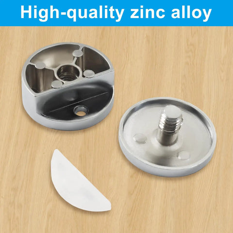 Components of 8 Pack Frameless Mirror Hangers For 3 To 5 Mm Glass Zinc Alloy Wall Mount Brackets With Screws And Anchors Silver Mirror