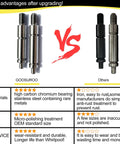 Comparison of Heavy Duty Dryer Roller Shaft Kit Replaces W10359269 W10359270 Axles for Whirlpool Dryers, alloy steel vs. iron.