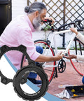 Beefy Center Lock Bike Rotor Tool For Upgrading Your Ride with durable aluminum adapters displayed with cyclists in background
