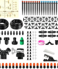 Pro Grade Drip Irrigation Kit With Dual Five Sixteenth And One Quarter Inch Tubing 240 Ft Main Line Garden Components