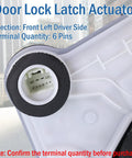 Front Left Driver Side Door Lock Latch Actuator Motor Replacement For Lexus And Toyota Models Including RX IS ES Highlander Sienna And Prius V DIY Friendly Install And Durable Build 69040-02440, 6-pin connector