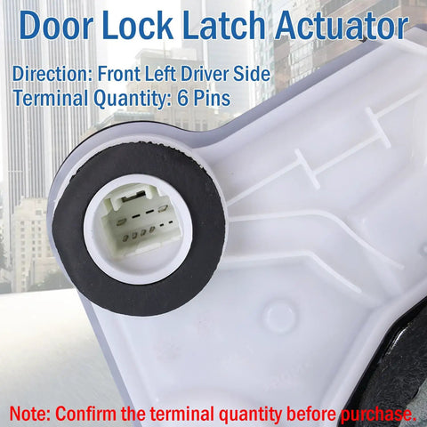 Front Left Driver Side Door Lock Latch Actuator Motor Replacement For Lexus And Toyota Models Including RX IS ES Highlander Sienna And Prius V DIY Friendly Install And Durable Build 69040-02440, 6-pin connector