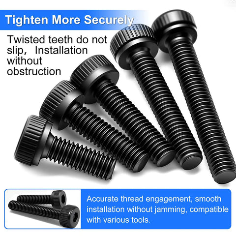 Top Shelf 1016 Piece M2.5 Hex Socket Screw Kit With Nuts And Washers Hella Sturdy Grade 12.9 Alloy Steel Metric Fasteners for secure tightening.